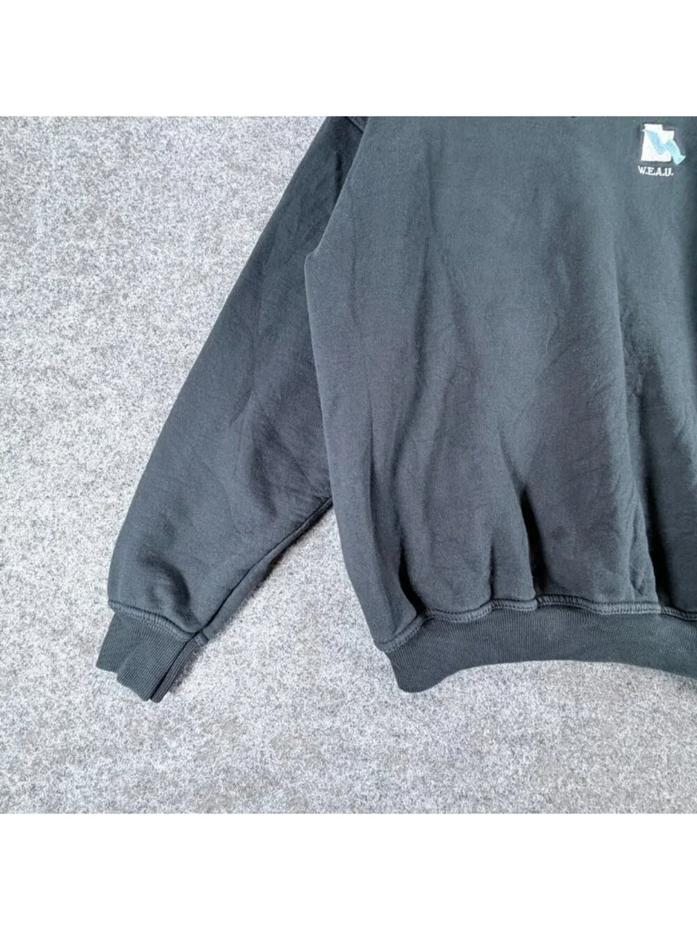 Vintage Jerzees‎ Z Class Sweatshirt Mens XL Charcoal Gray W.E.A.U. Embroidered